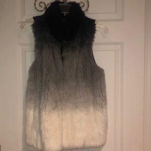 INC Faux Fur Vest